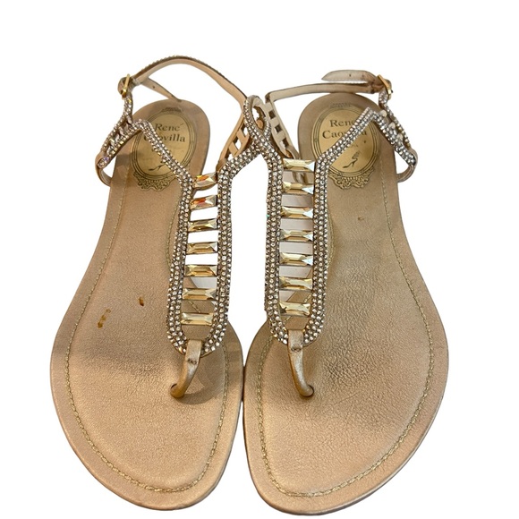 RENE CAOVILA CRYSTAL THONGS SANDALS - Picture 5 of 6